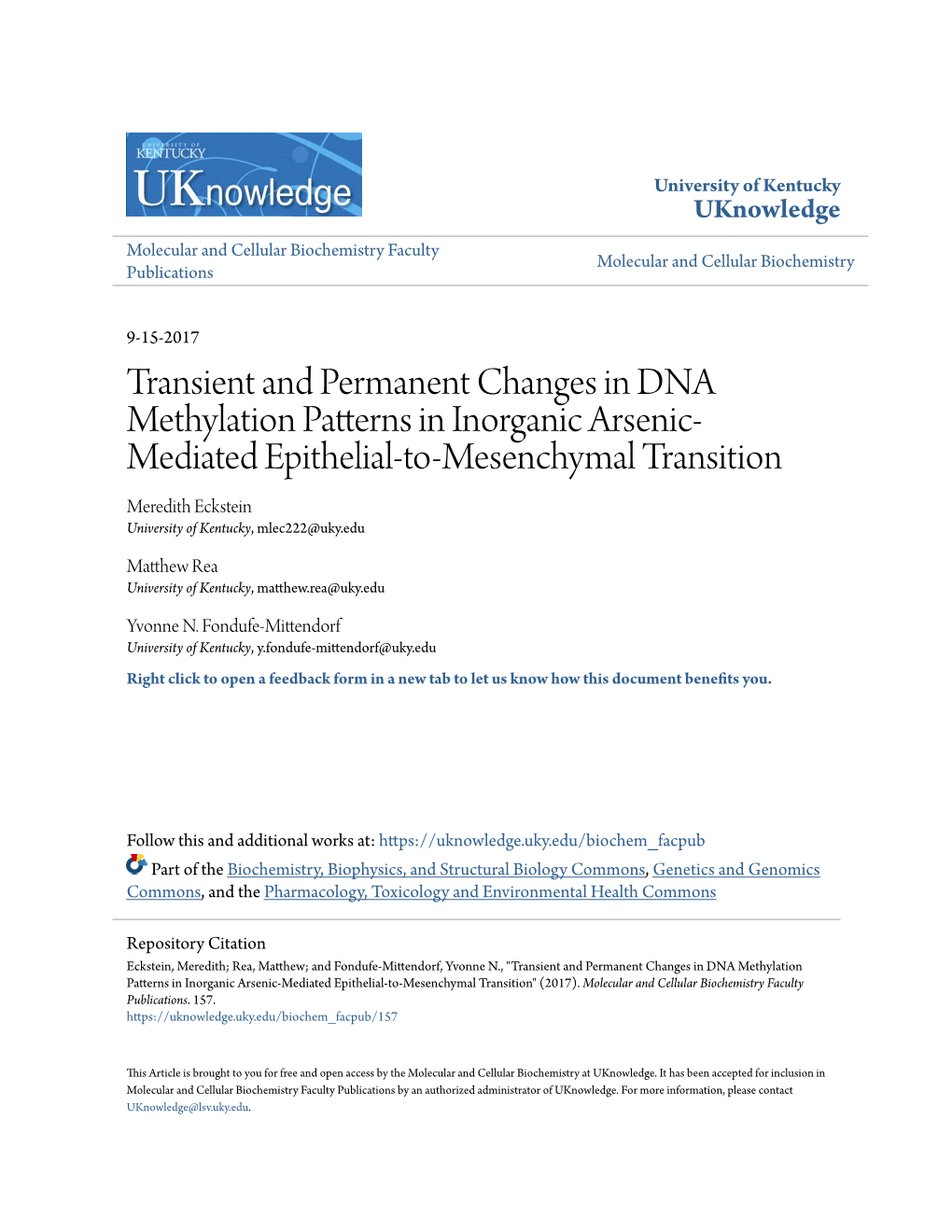 Transient and Permanent Changes in DNA Methylation Patterns In