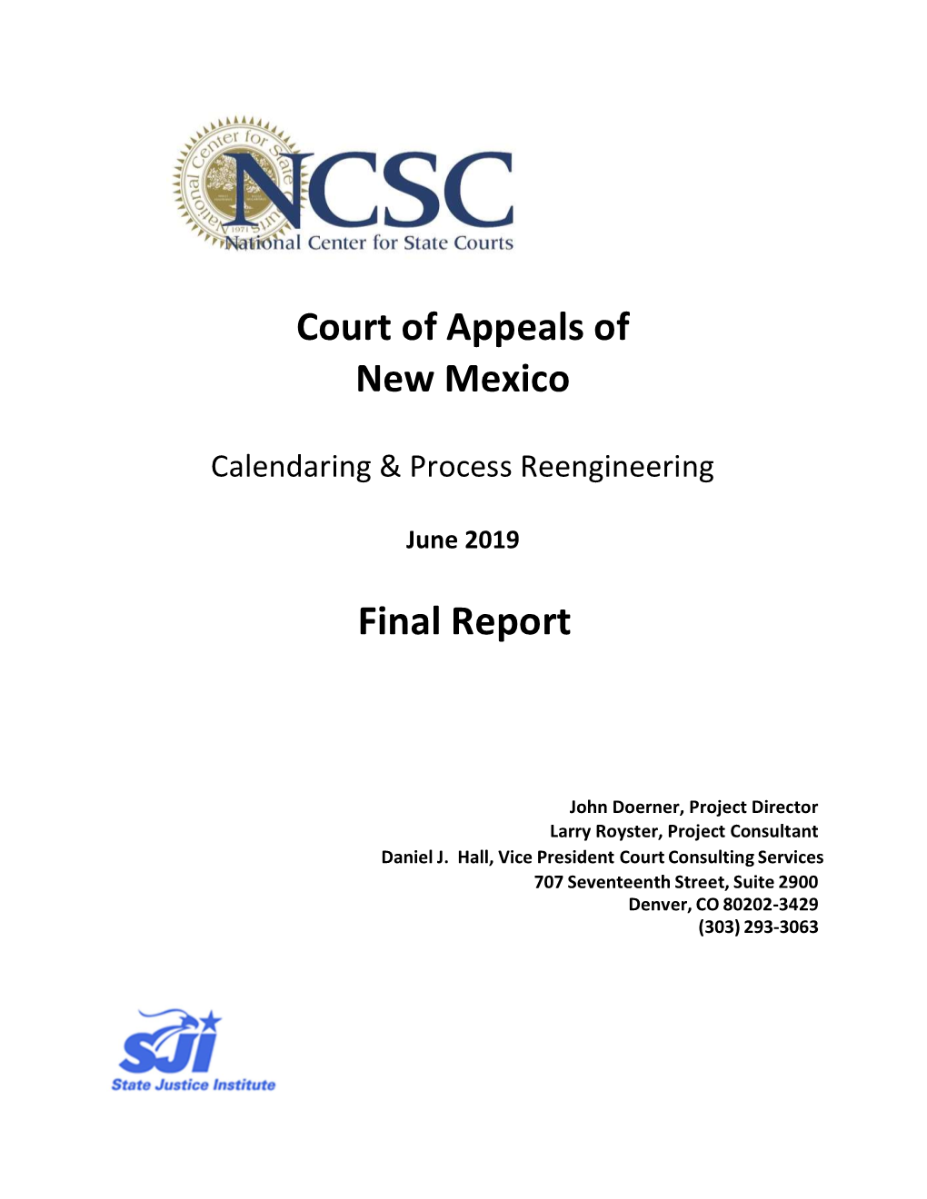 Court of Appeals of New Mexico Final Report