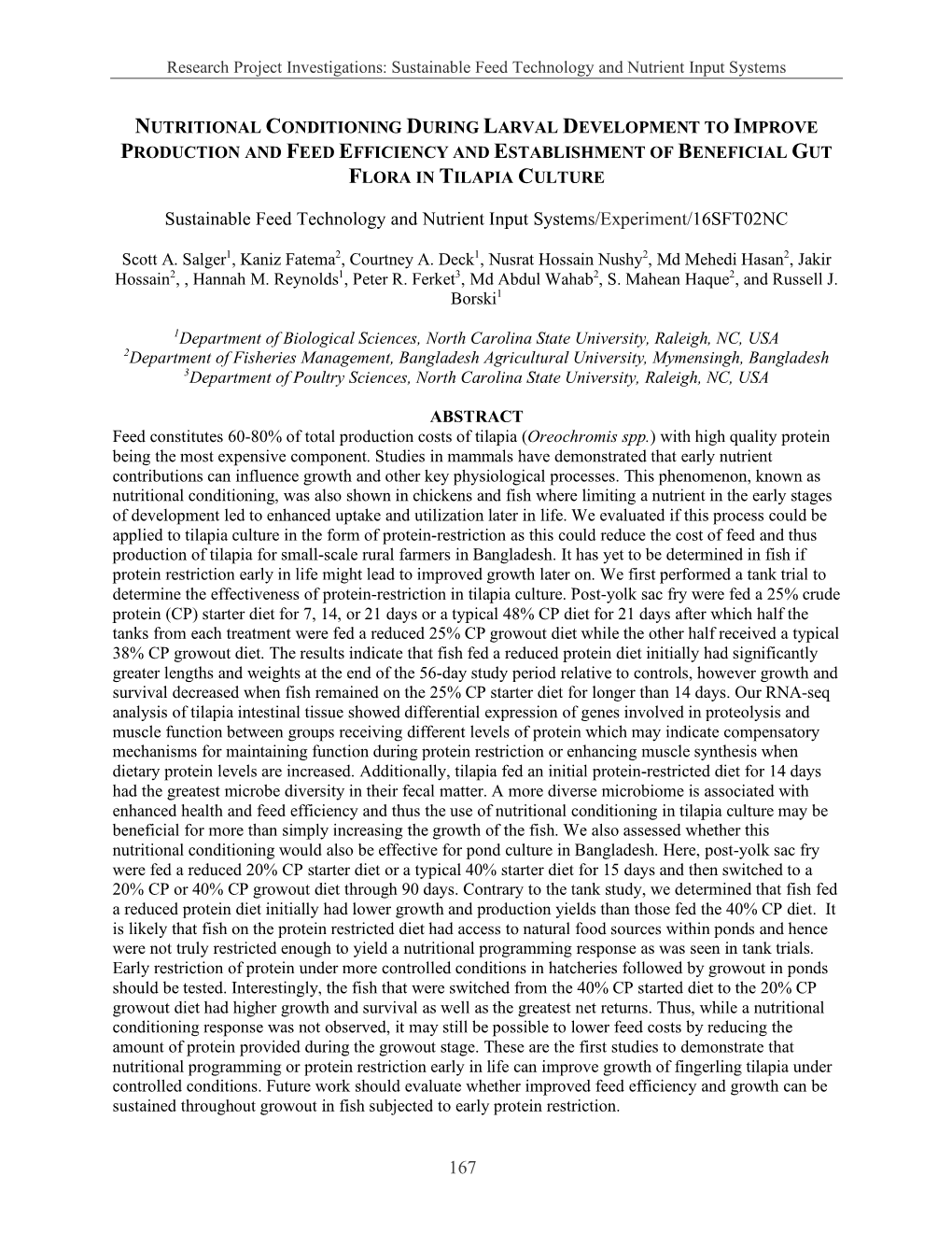 167 Sustainable Feed Technology and Nutrient Input Systems/Experiment/16SFT02NC