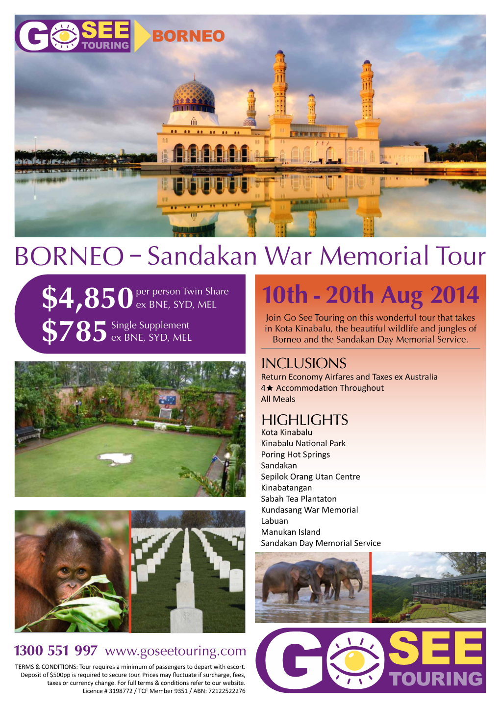 BORNEO Sandakan War Memorial Tour