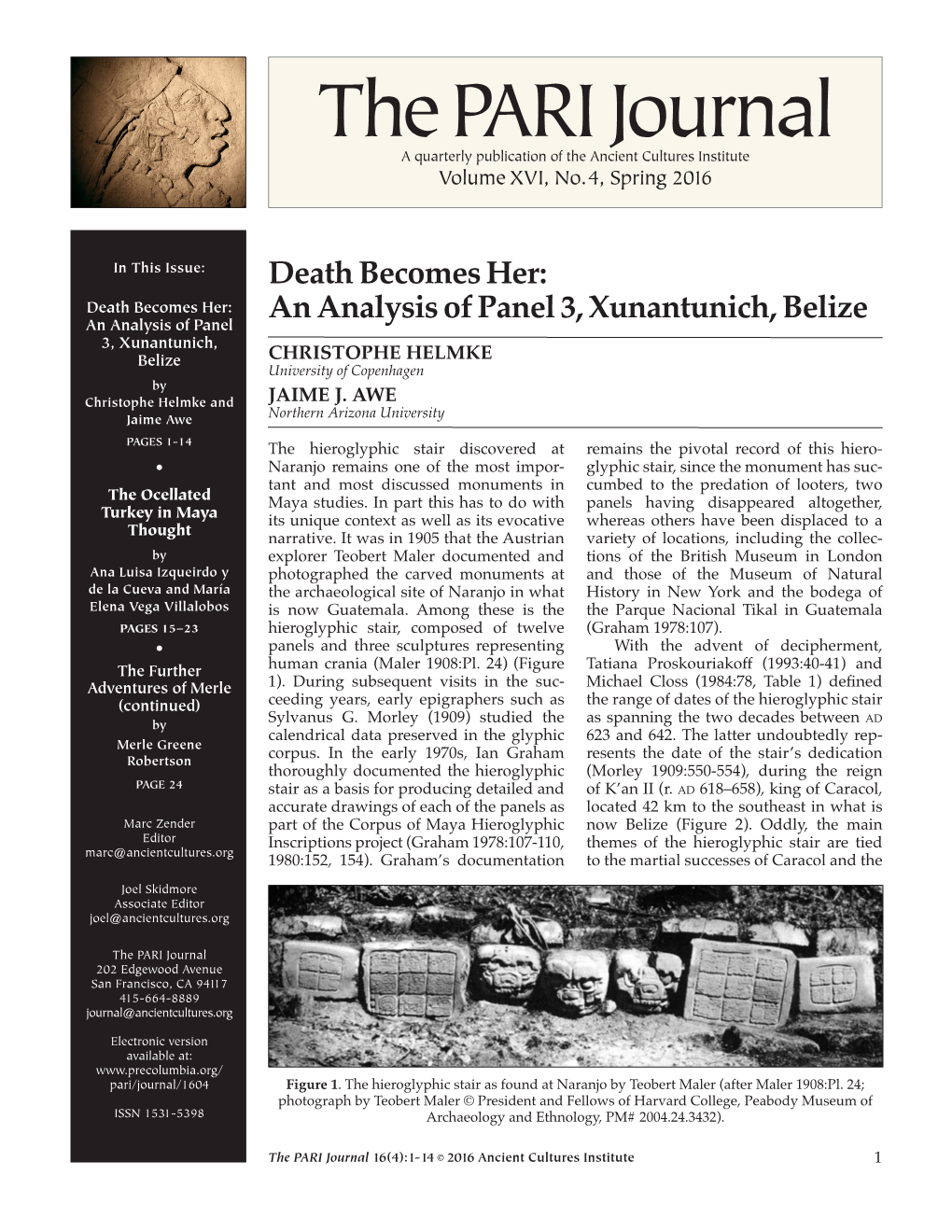 Death Becomes Her: an Analysis of Panel 3, Xunantunich