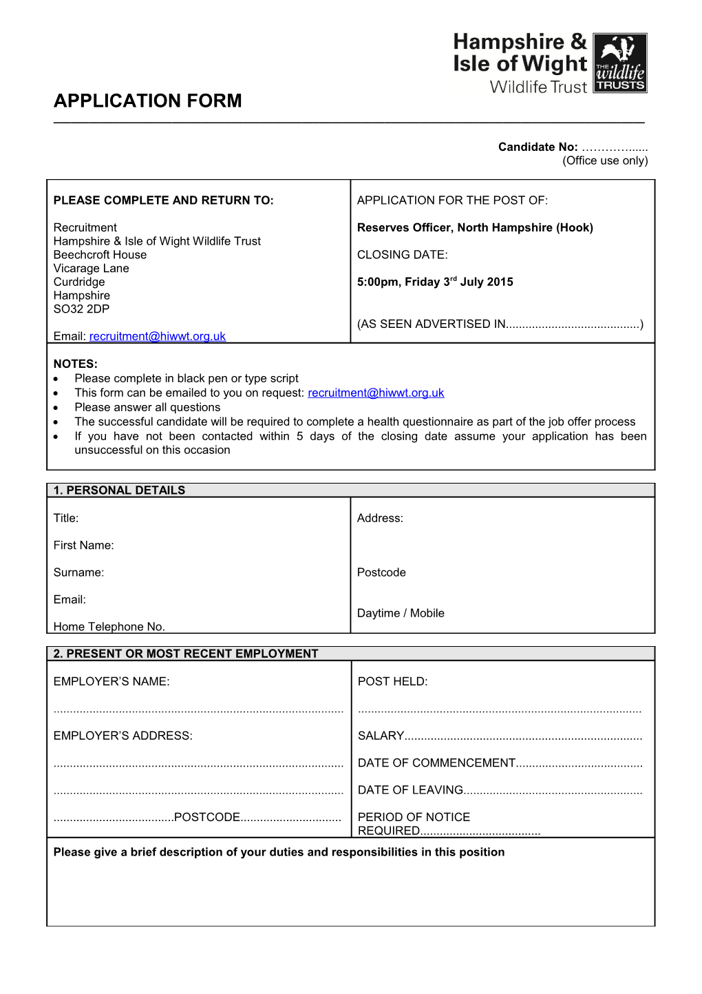 Application Form s37