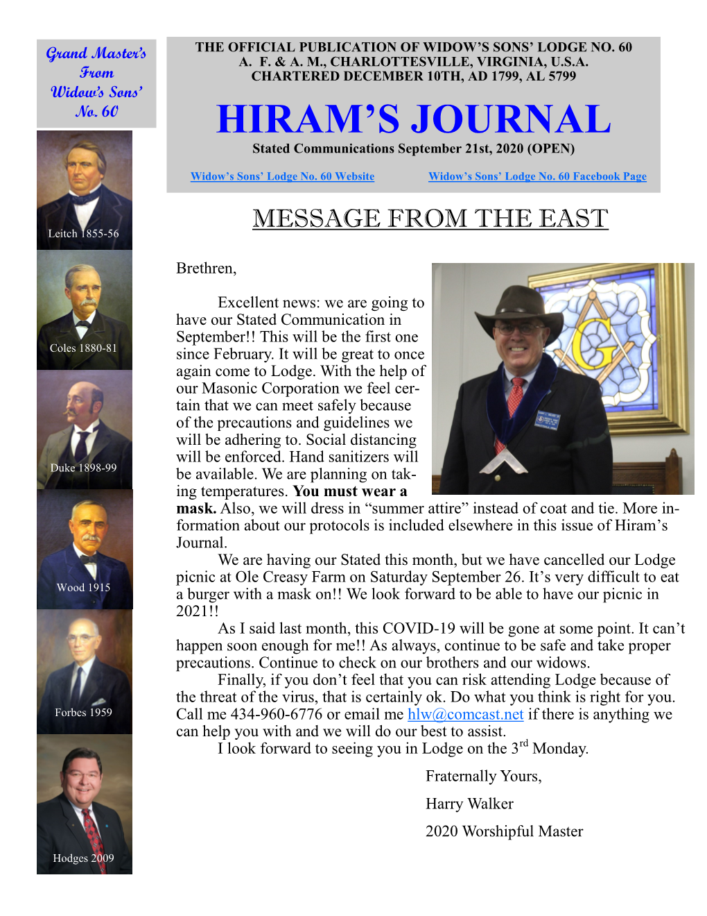 Hiram's Journal