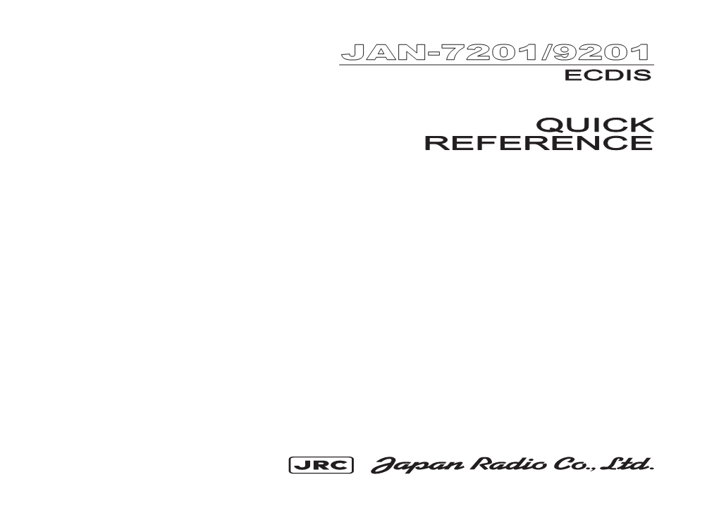 190-ECDIS JRC JAN-7201-9201 Quickref Manual