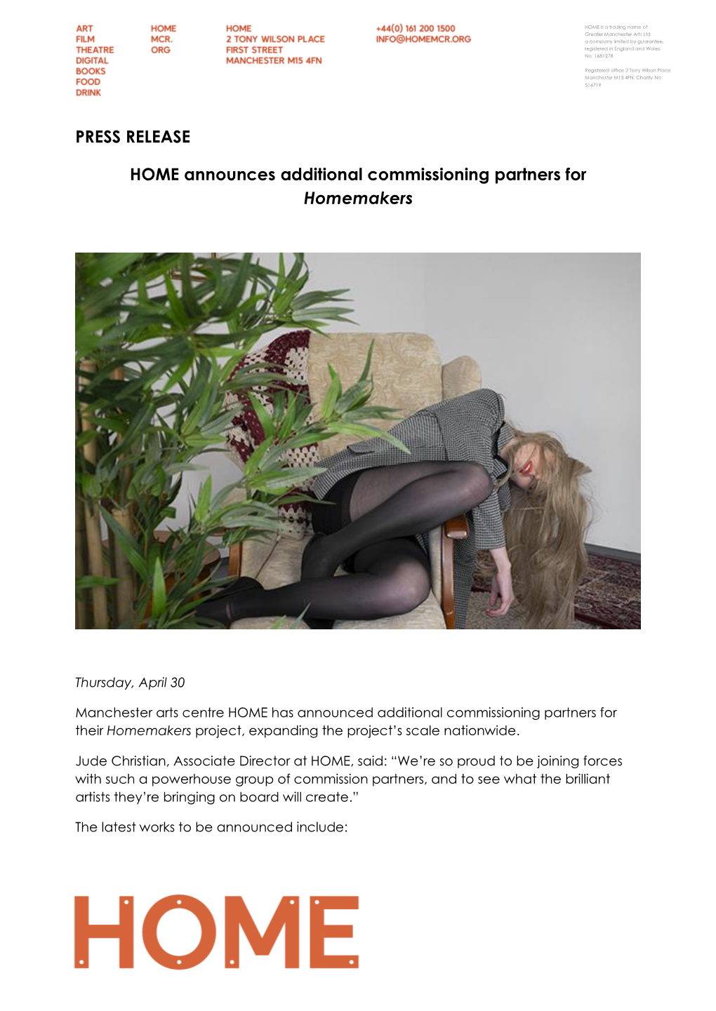 PRESS RELEASE HOME Announces Additional Commissioning Partners