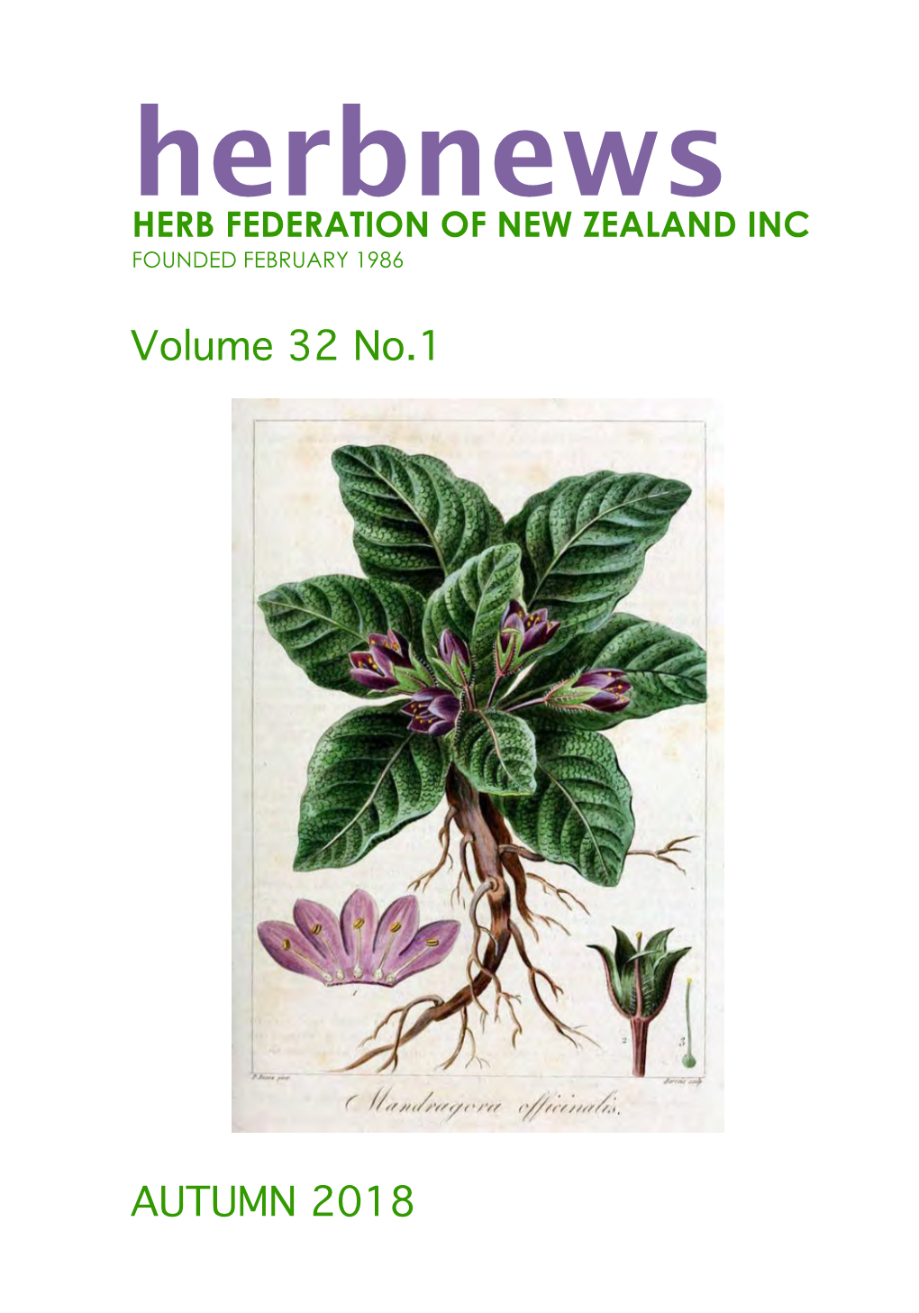 Herbnews HERB FEDERATION of NEW ZEALAND INC FOUNDED FEBRUARY 1986