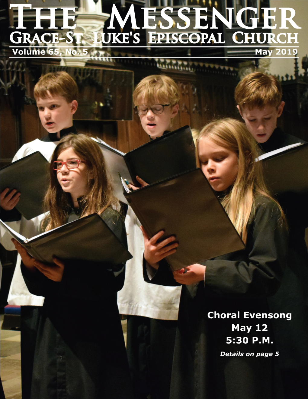 Choral Evensong May 12 5:30 PM
