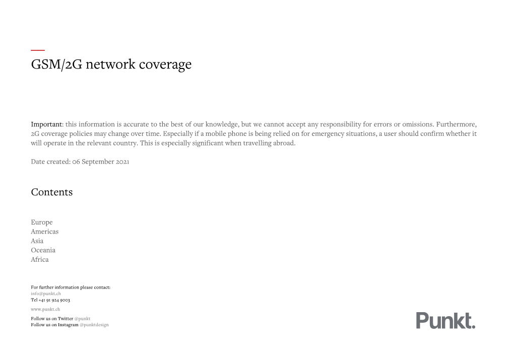 __ GSM/2G Network Coverage