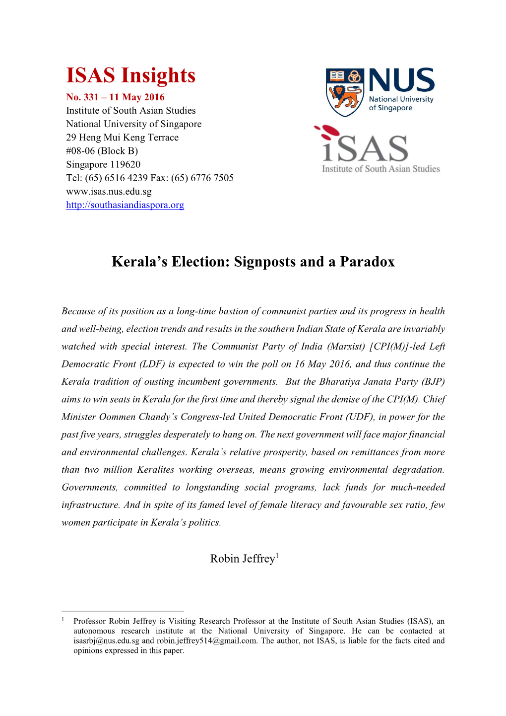 Kerala's Election