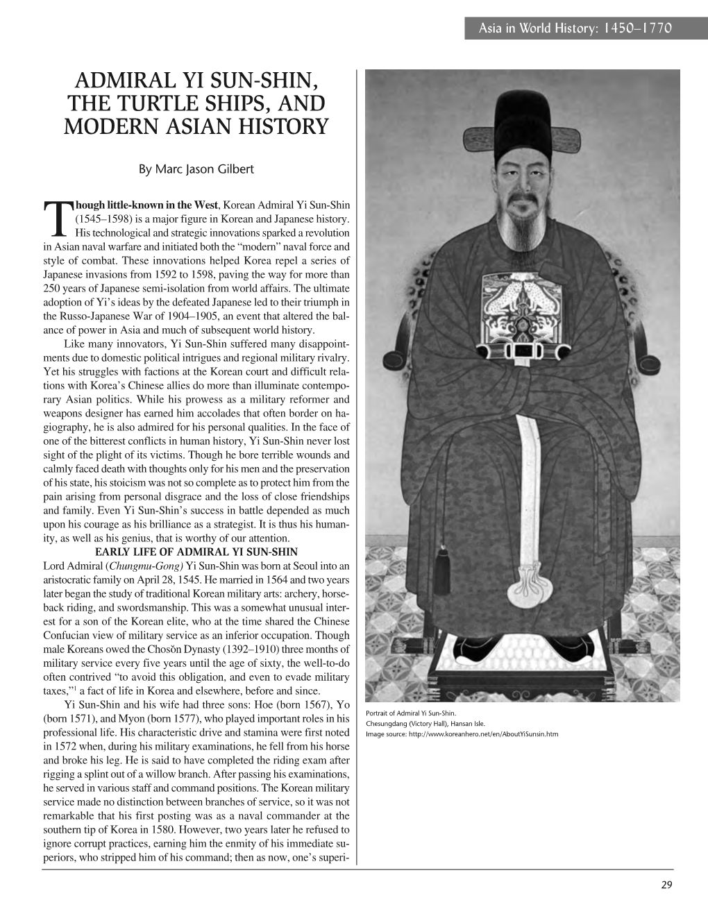 Admiral Yi Sun–Shin, the Turtle Ships, and Modern Asian History