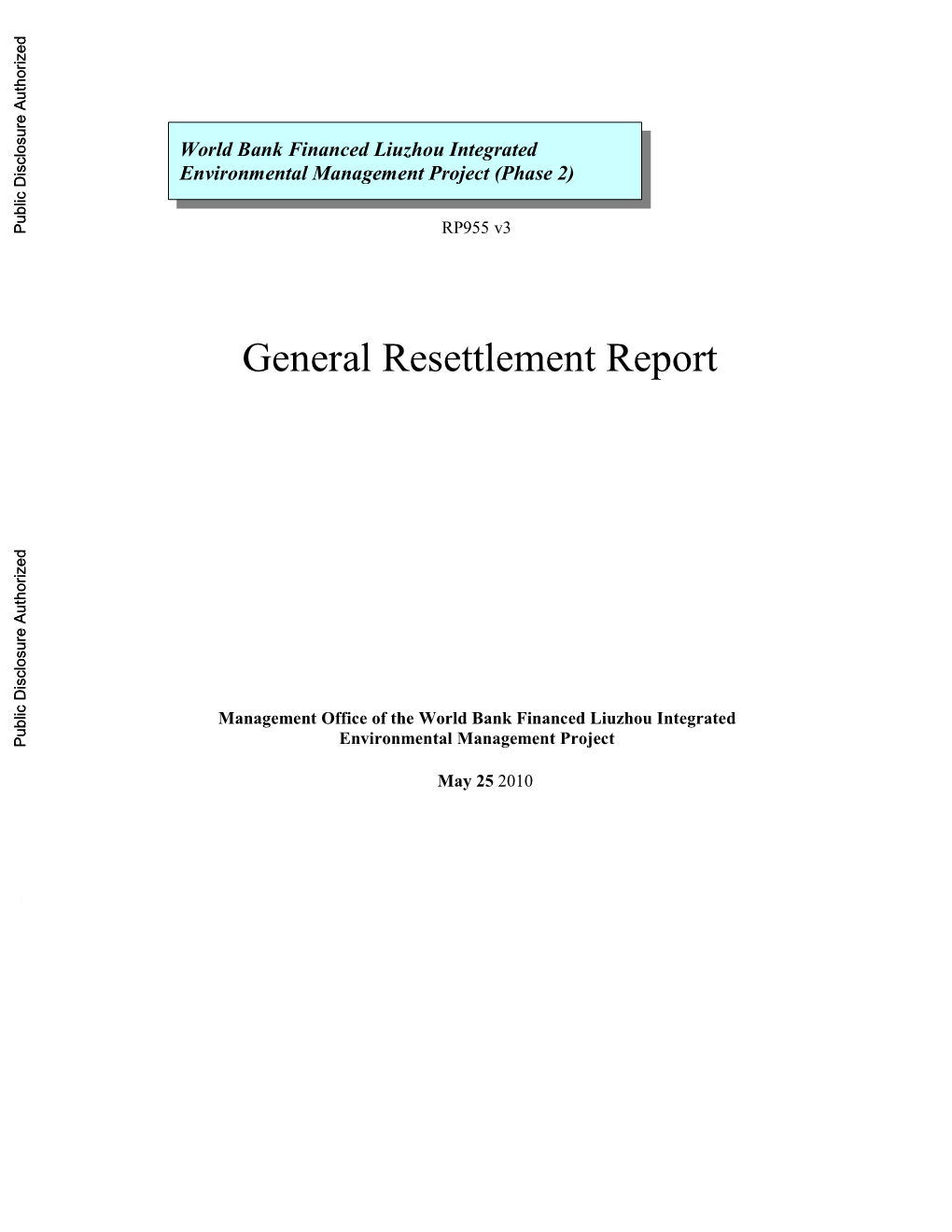 World Bank Document