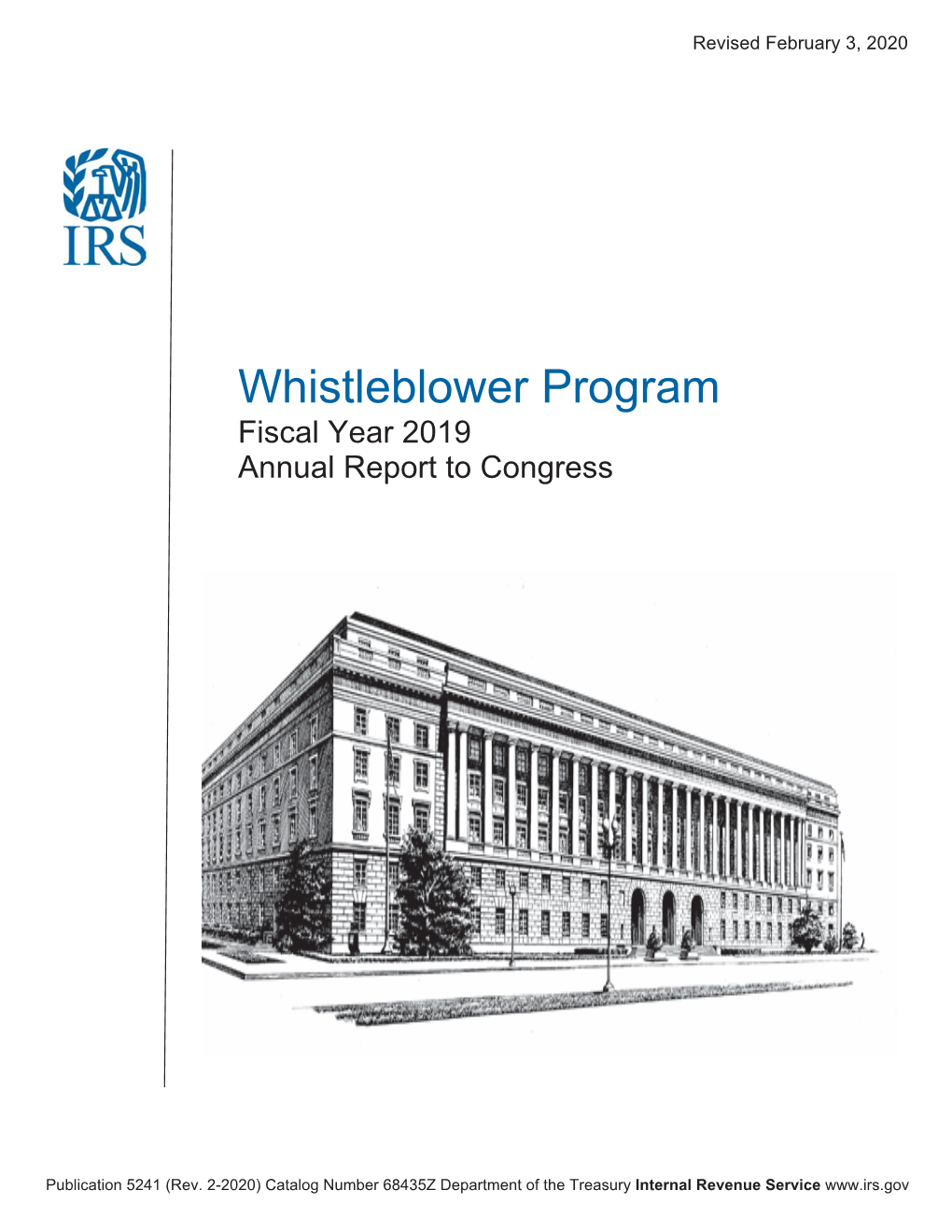 Whistleblower Program Fiscal Year 2019 Annual Report to Congress