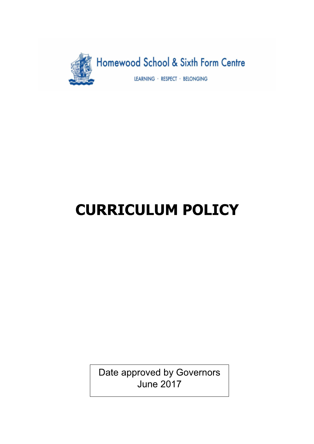 Curriculum Policy