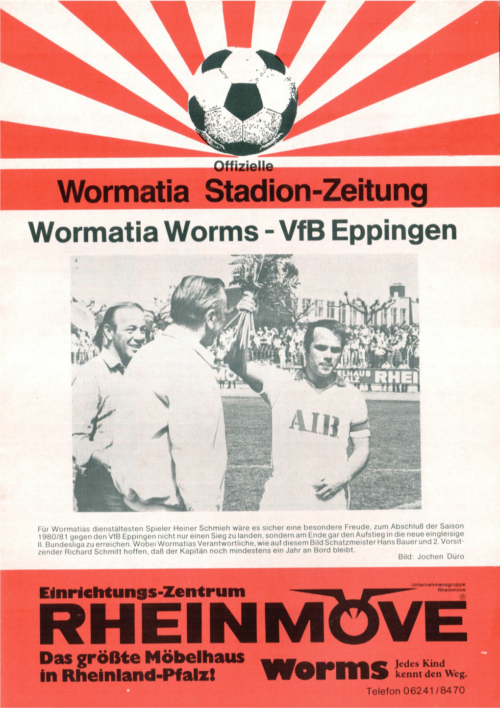 Wormatia Stadion-Zeitung Wormatia Stadion-Zeitung Wormatia Worms - Vfb Eppingen .9”