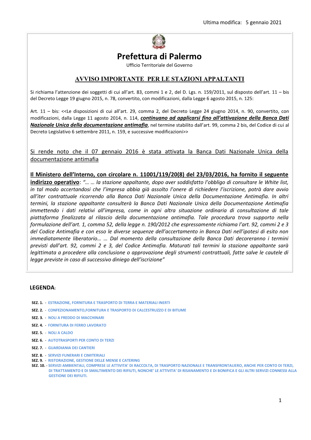 Prefettura Di Palermo Ufficio Territoriale Del Governo