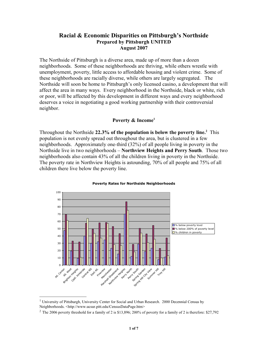 Racial and Economic Disparities on Pittsburgh's Northside