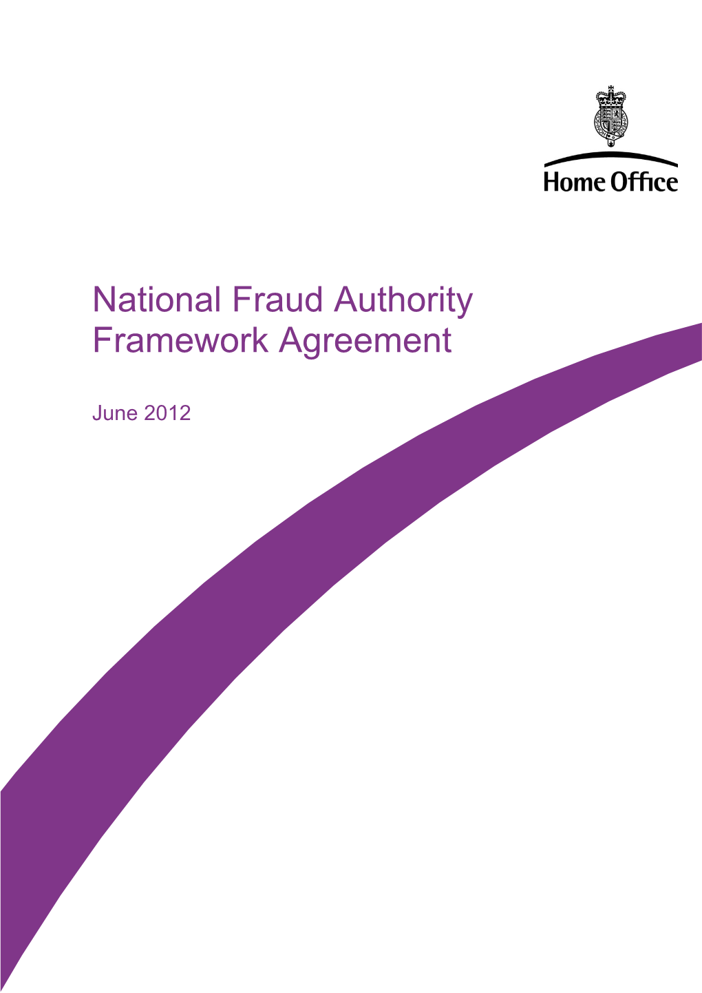 National Fraud Authority Framework Agreement