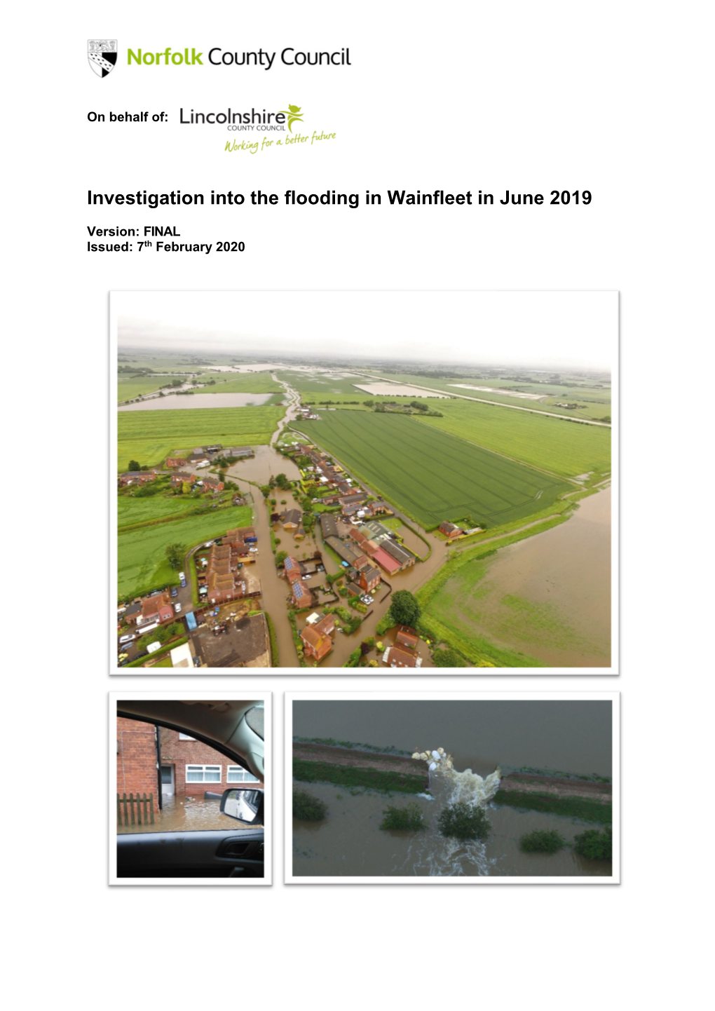 Investigation Into the Flooding in Wainfleet in June 2019