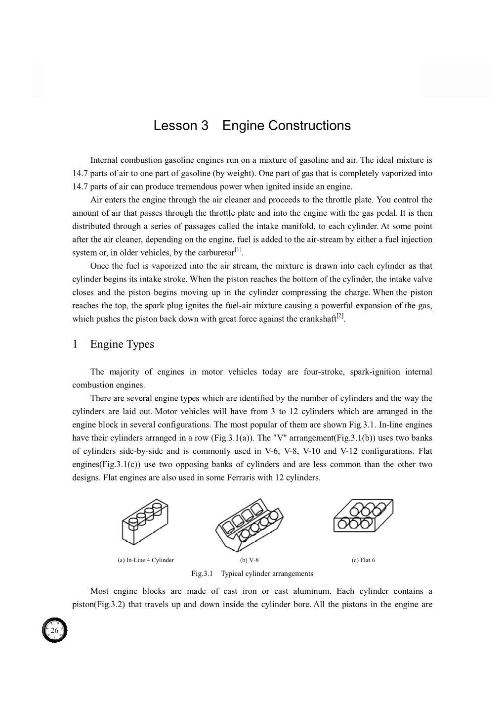 Lesson 3 Engine Constructions