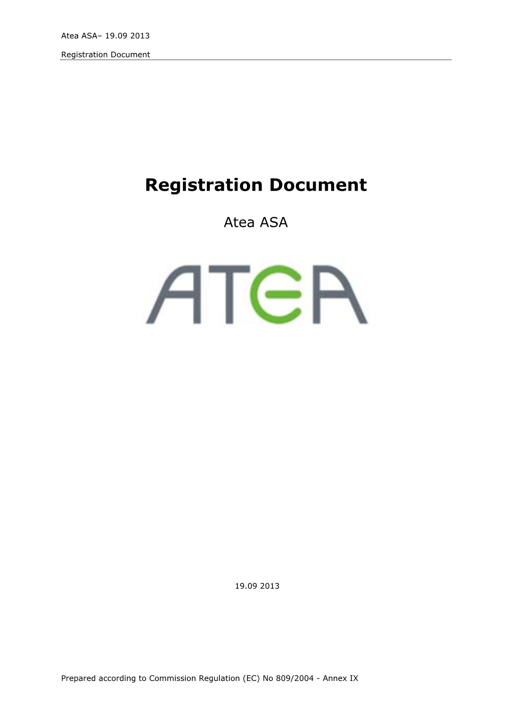 Registration Document