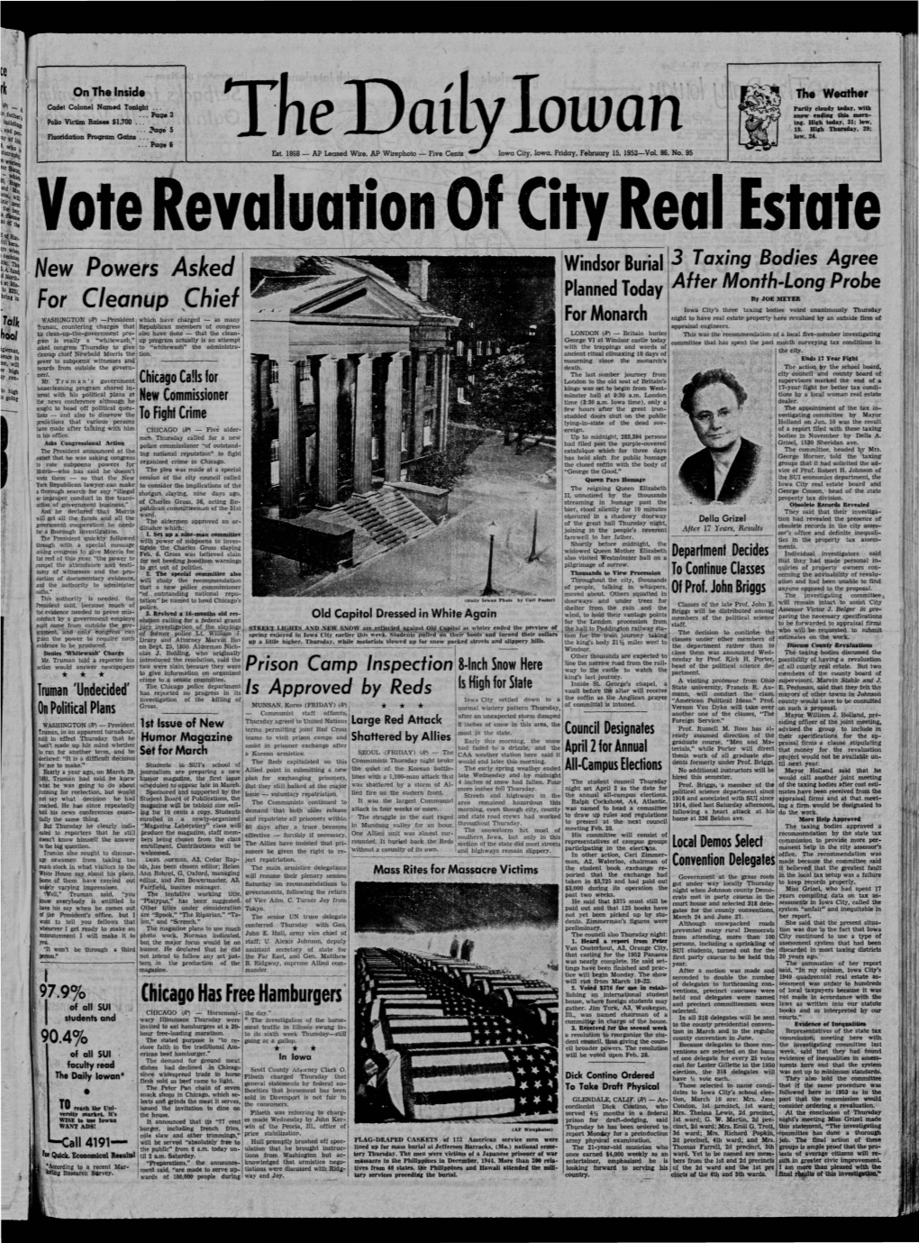 Daily Iowan (Iowa City, Iowa), 1952-02-15