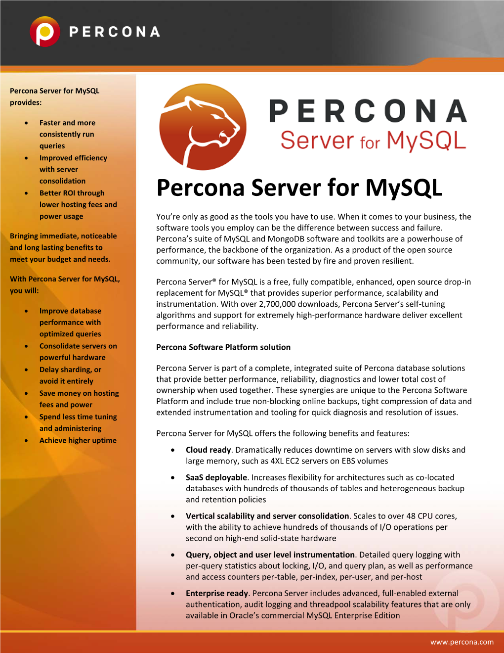 Percona Server for Mysql Provides