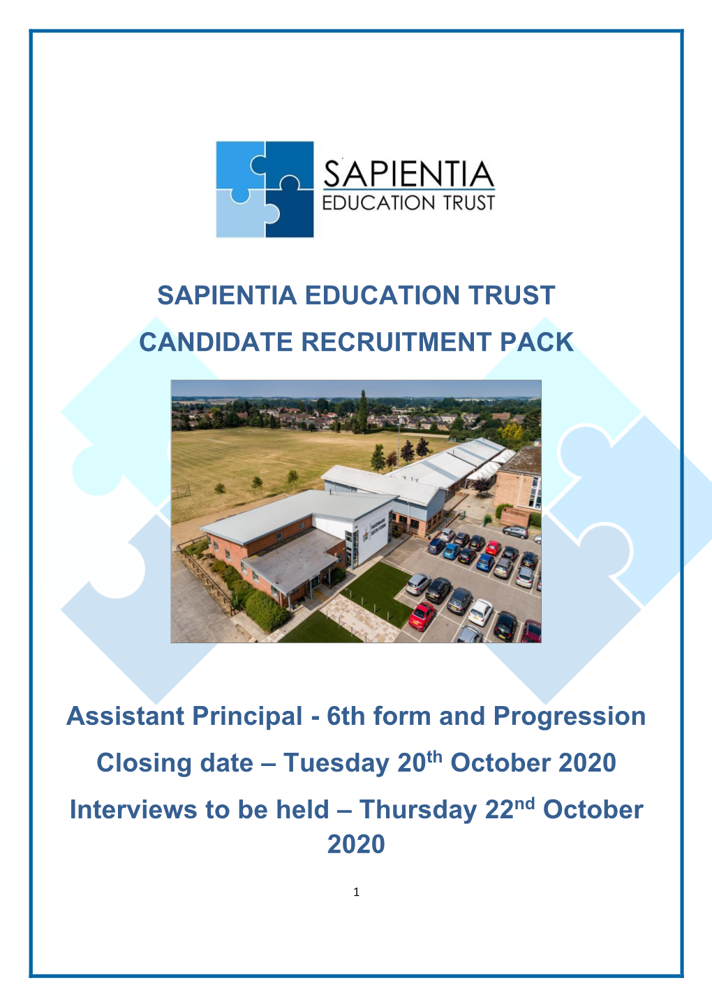 Sapientia Education Trust Candidate Recruitment Pack