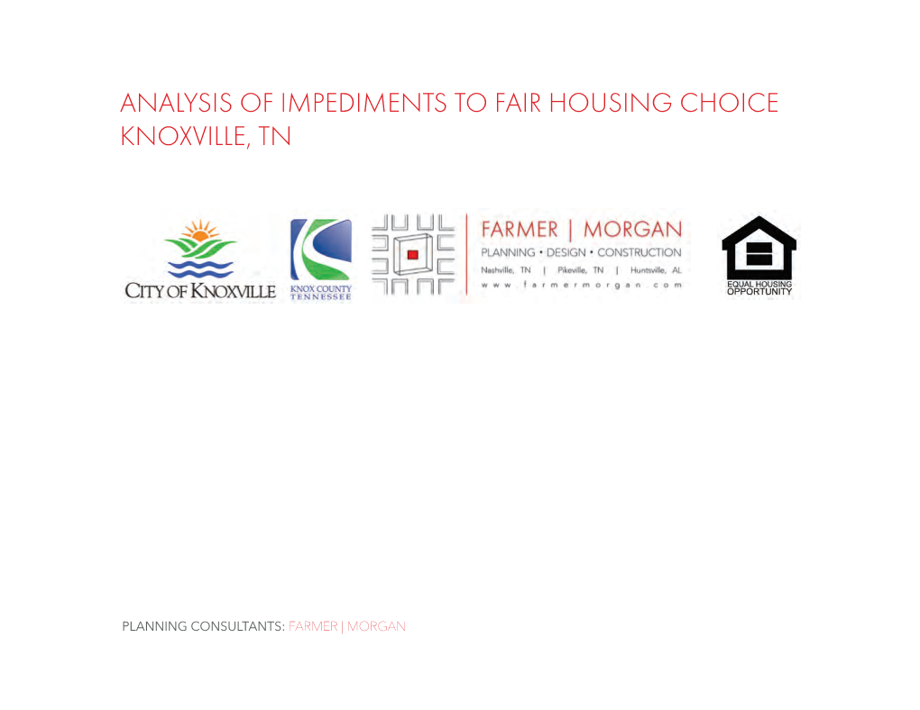 Analysis of Impediments to Fair Housing Choice Knoxville, Tn
