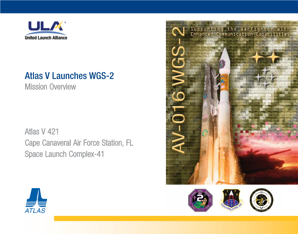 Atlas V WGS-2 Mission Booklet