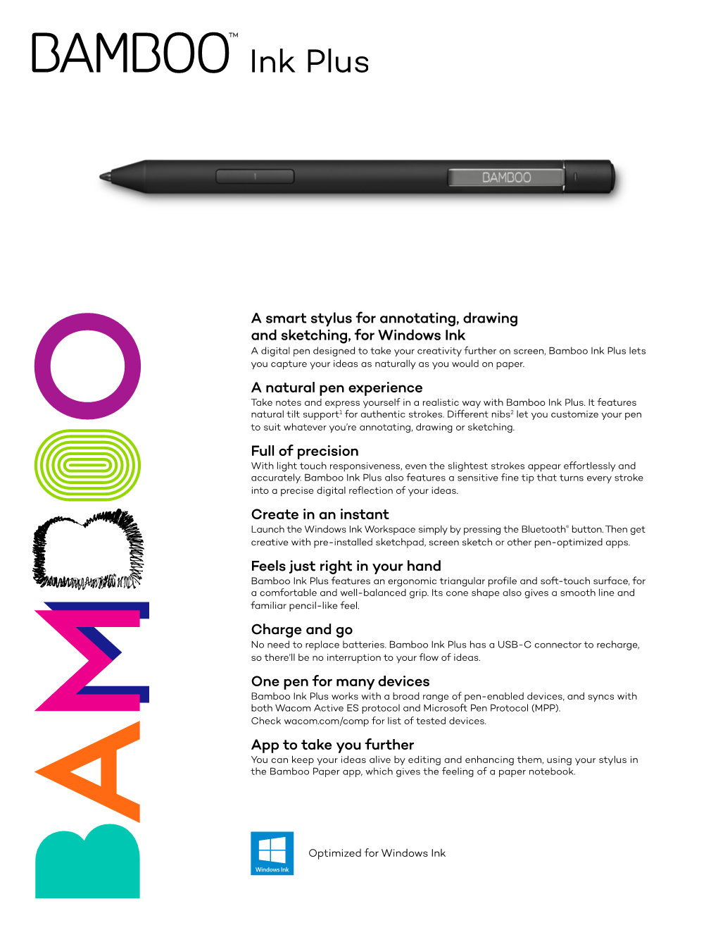 A Smart Stylus for Annotating, Drawing and Sketching, for Windows Ink A