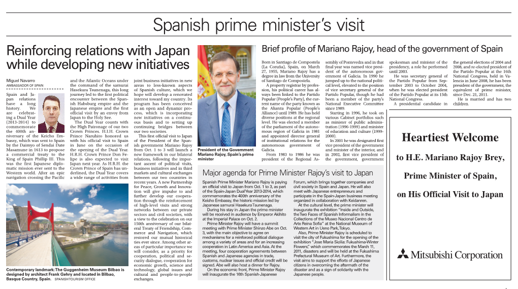 Spanish Prime Minister's Visit