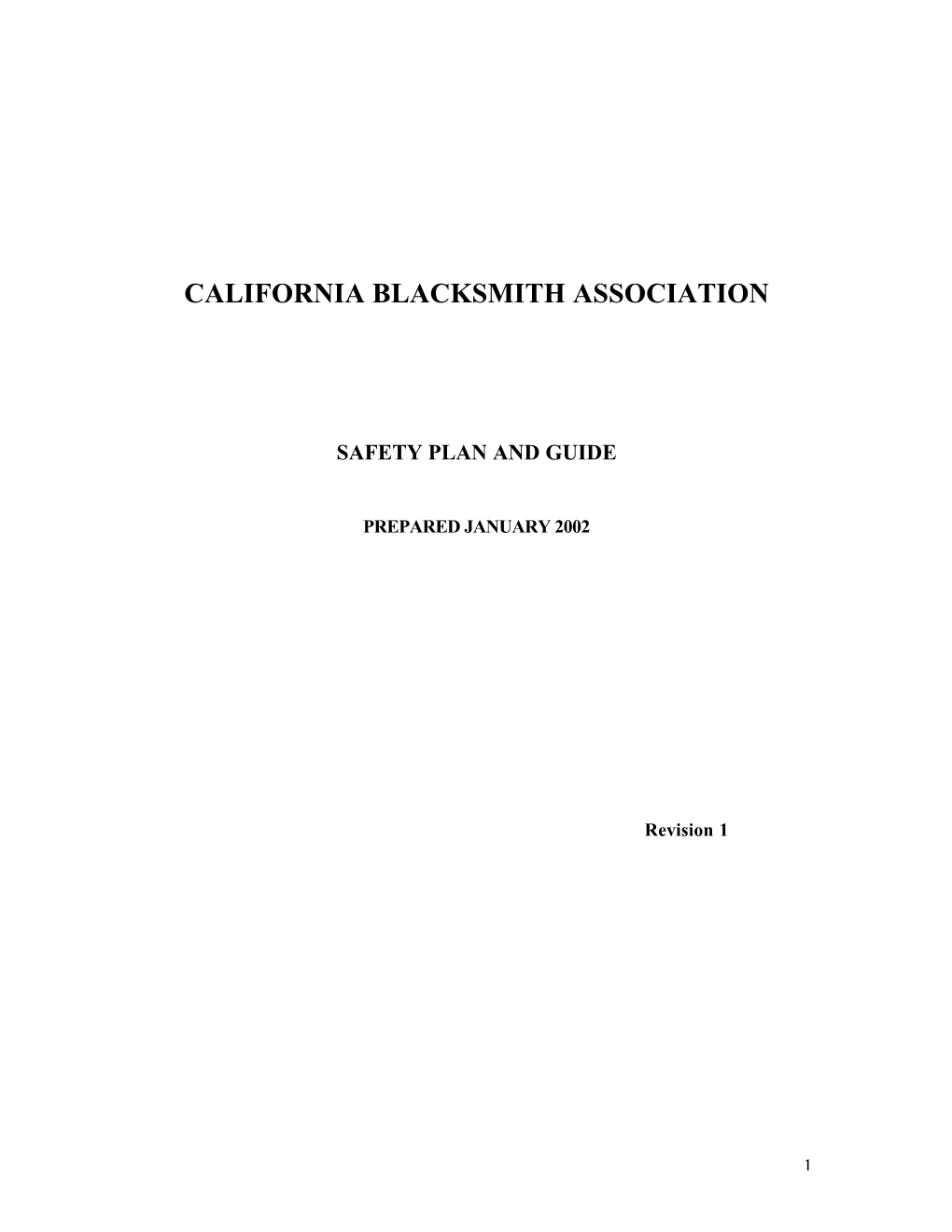 Safety Plan and Guide