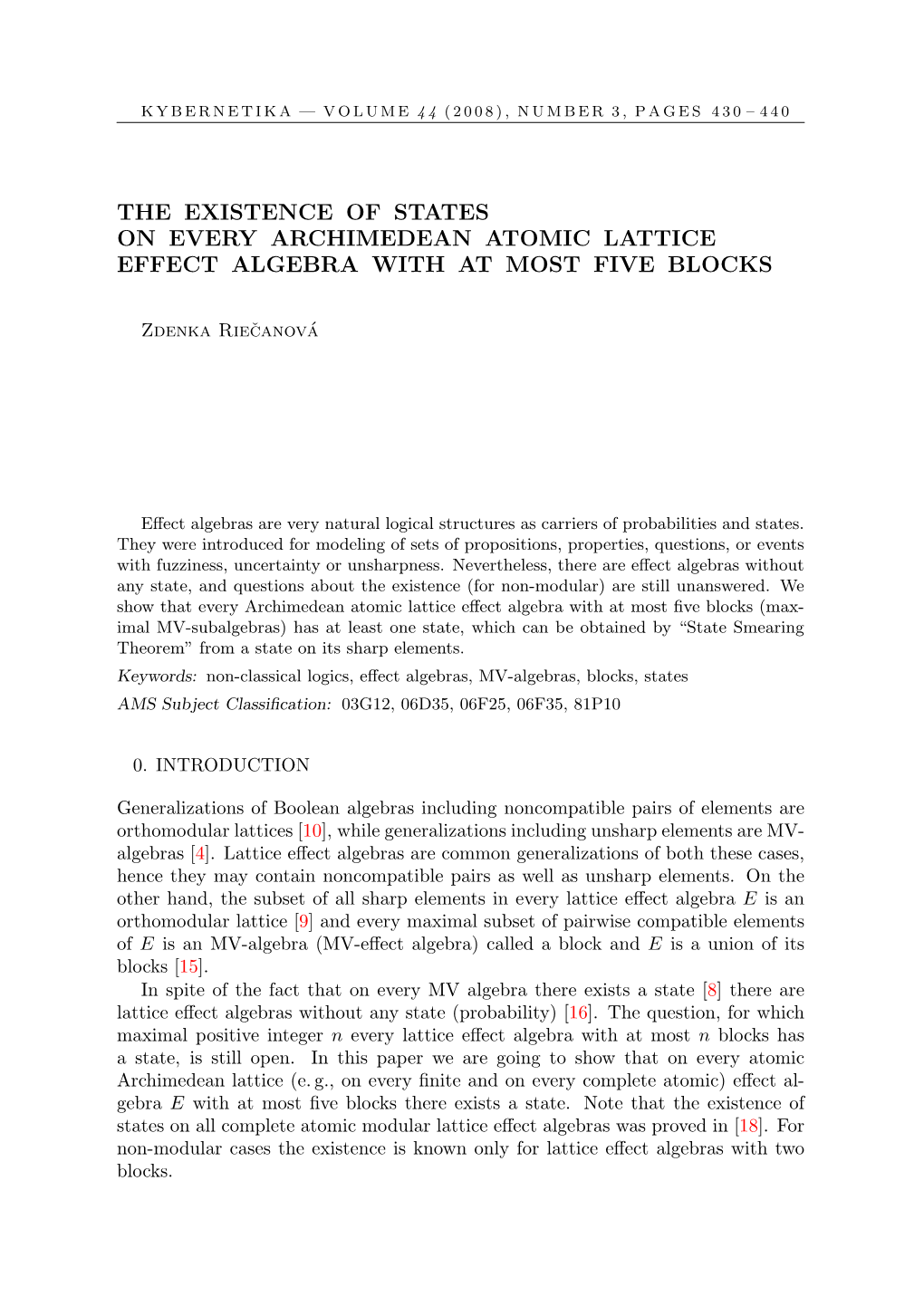 The Existence of States on Every Archimedean Atomic Lattice Effect Algebra with at Most Five Blocks