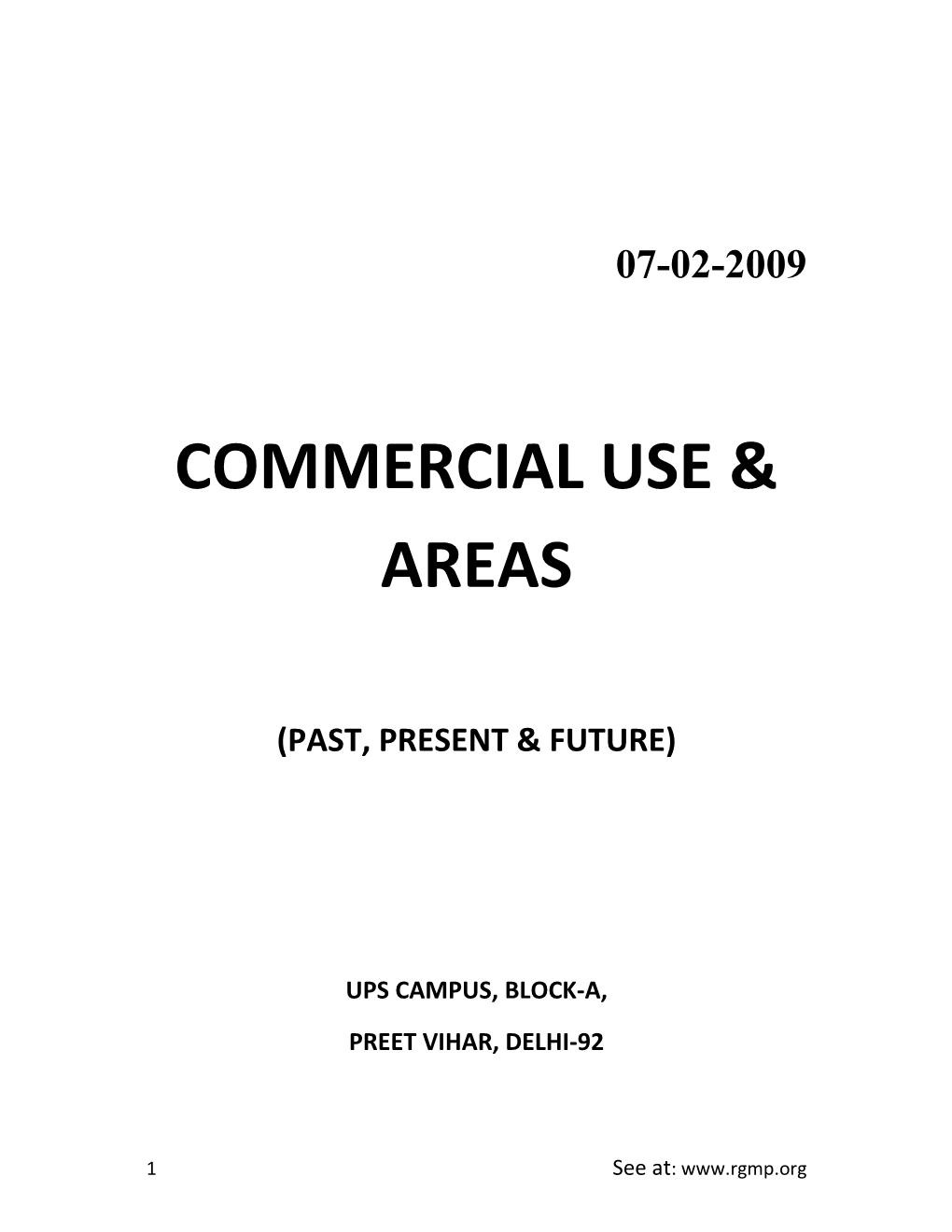 Commerical Areas