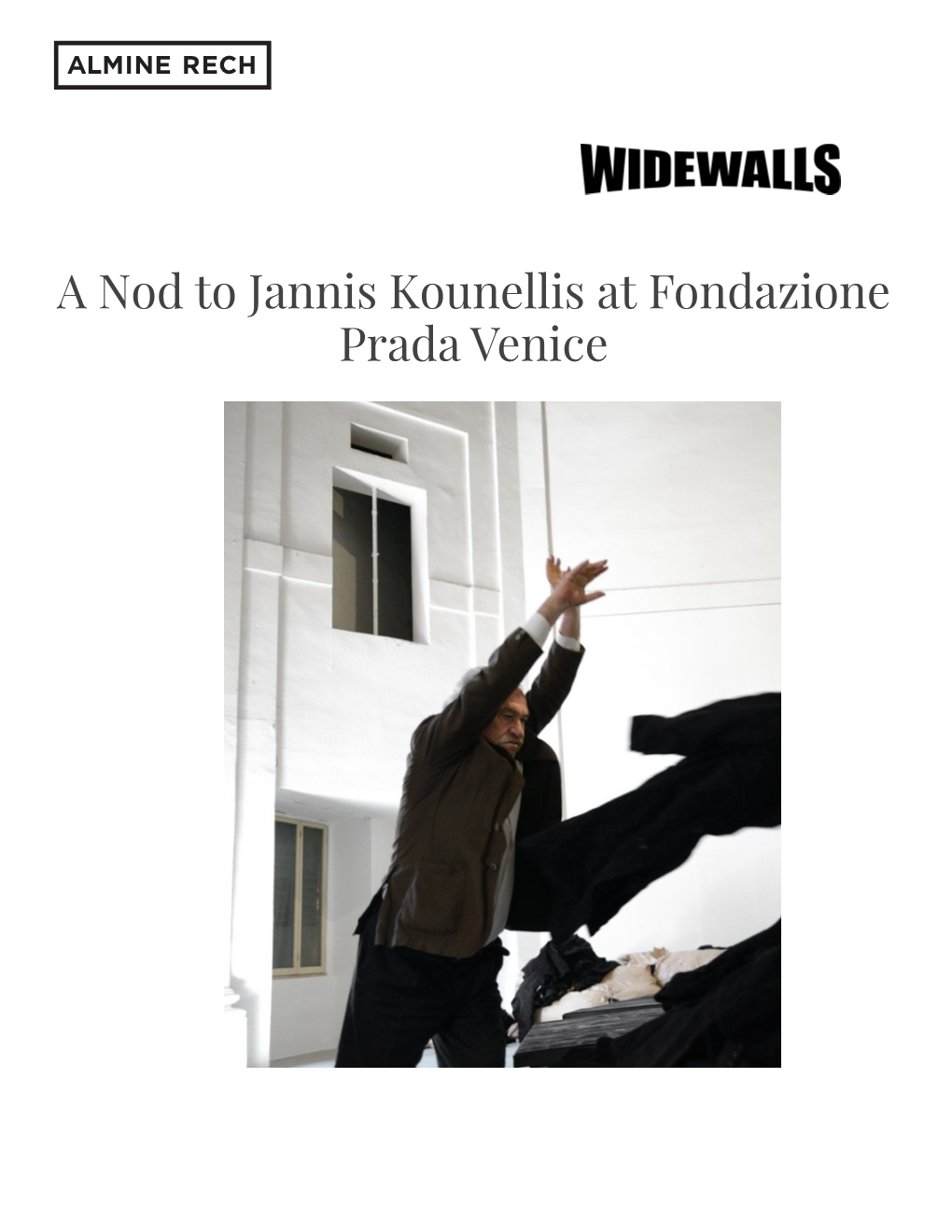 A Nod to Jannis Kounellis at Fondazione Prada Venice