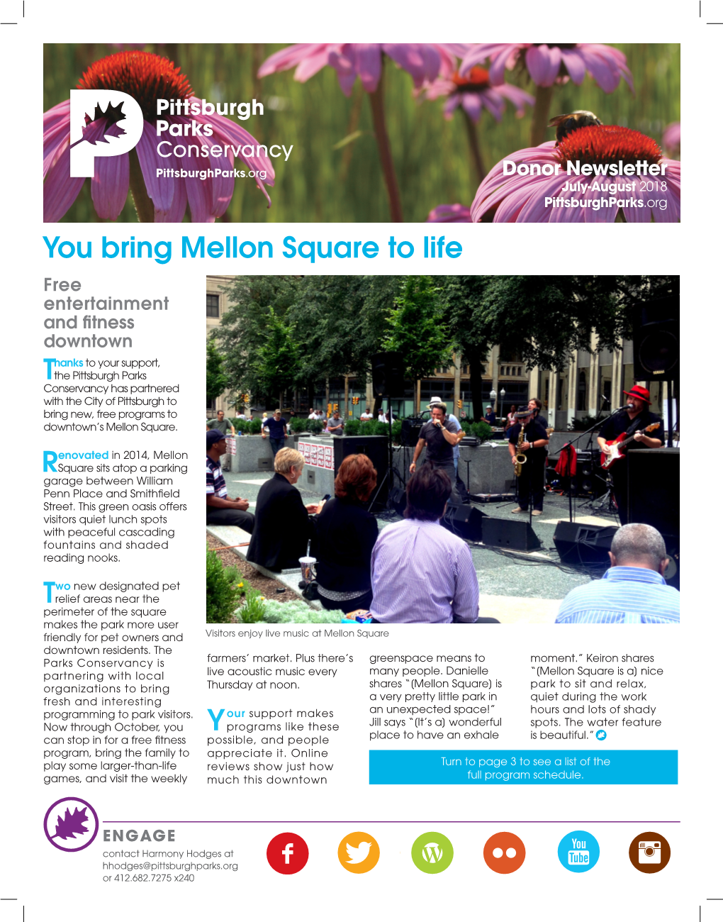 You Bring Mellon Square to Life