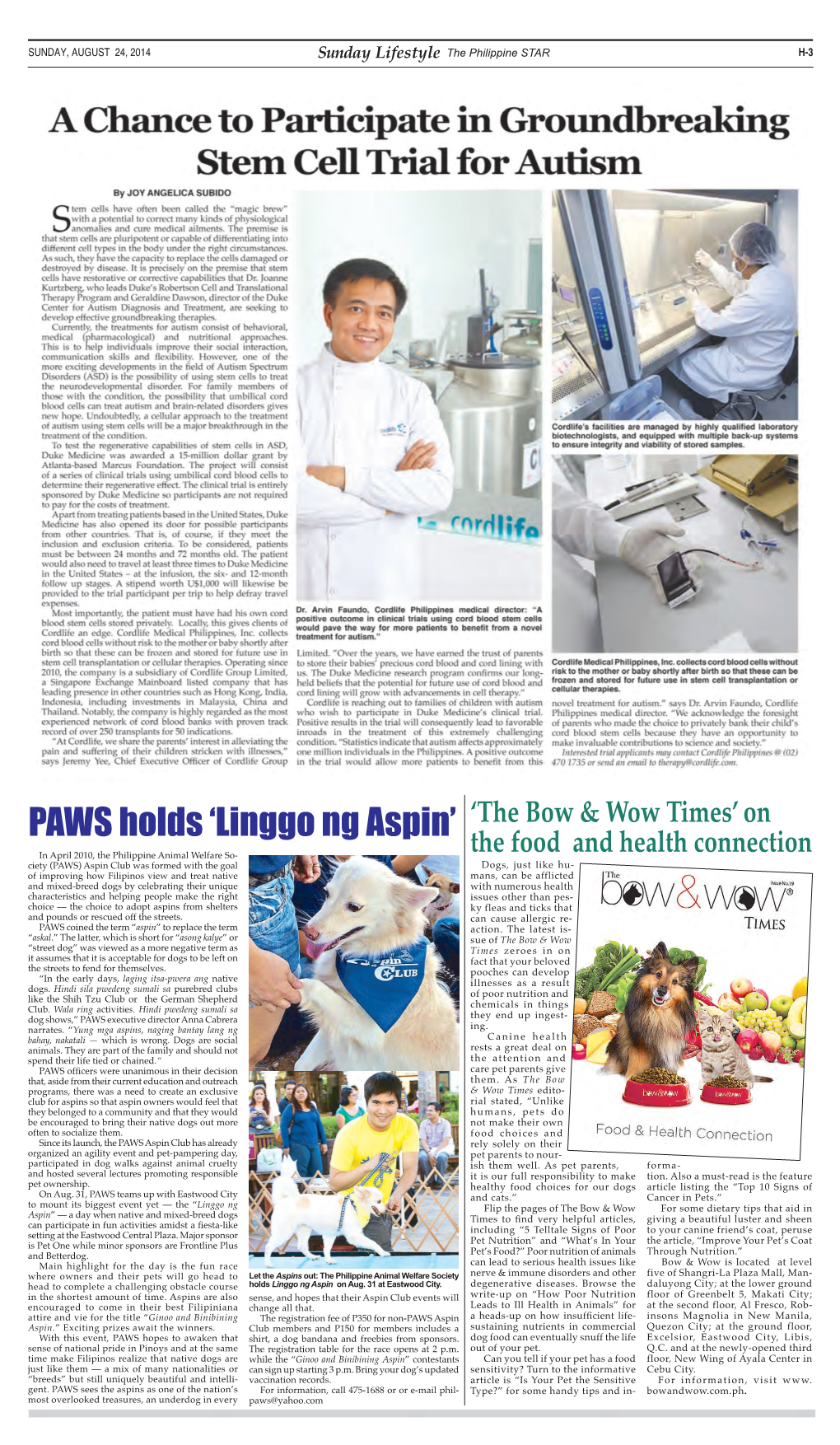 PAWS Holds 'Linggo Ng Aspin'