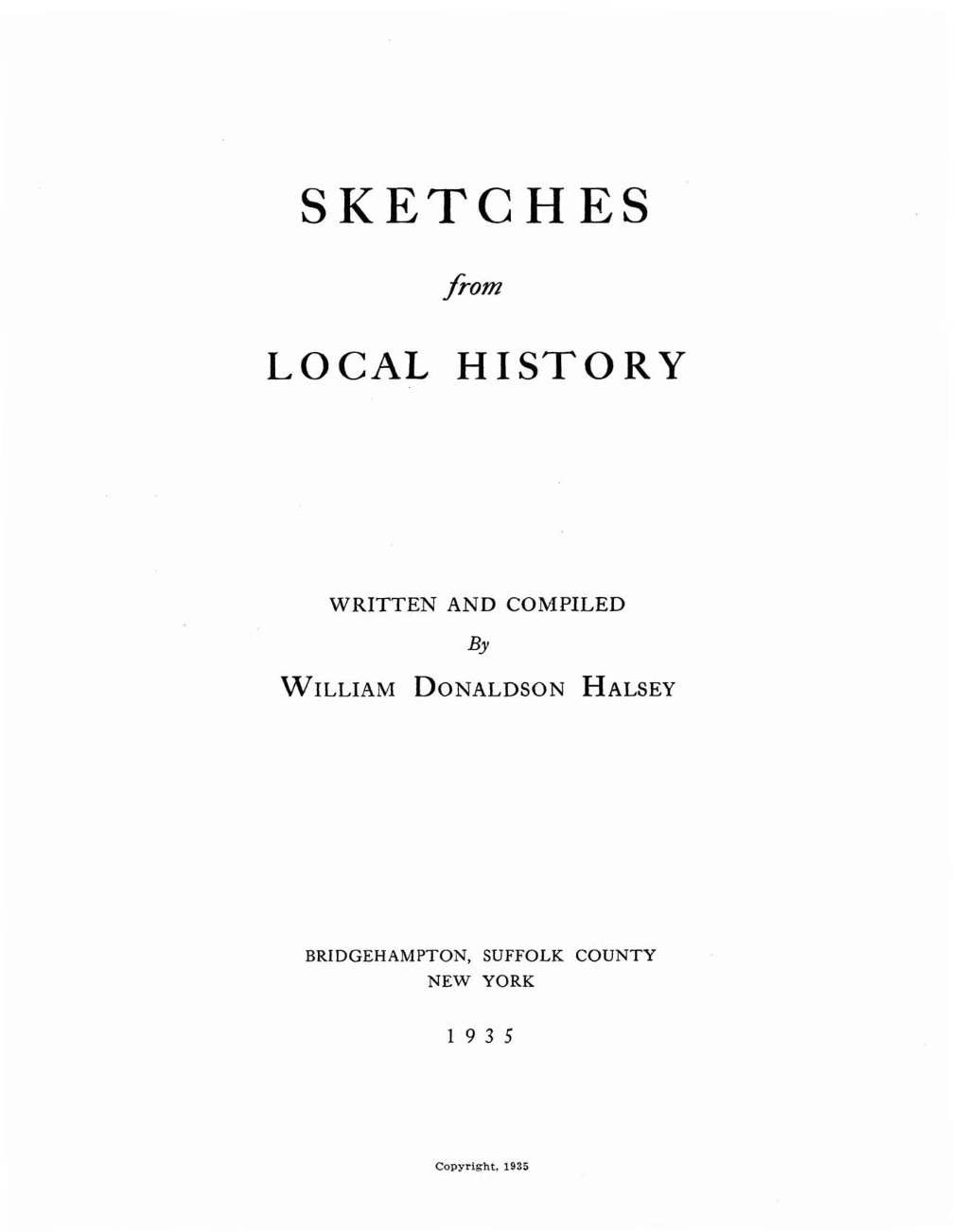 Sketches from Local History