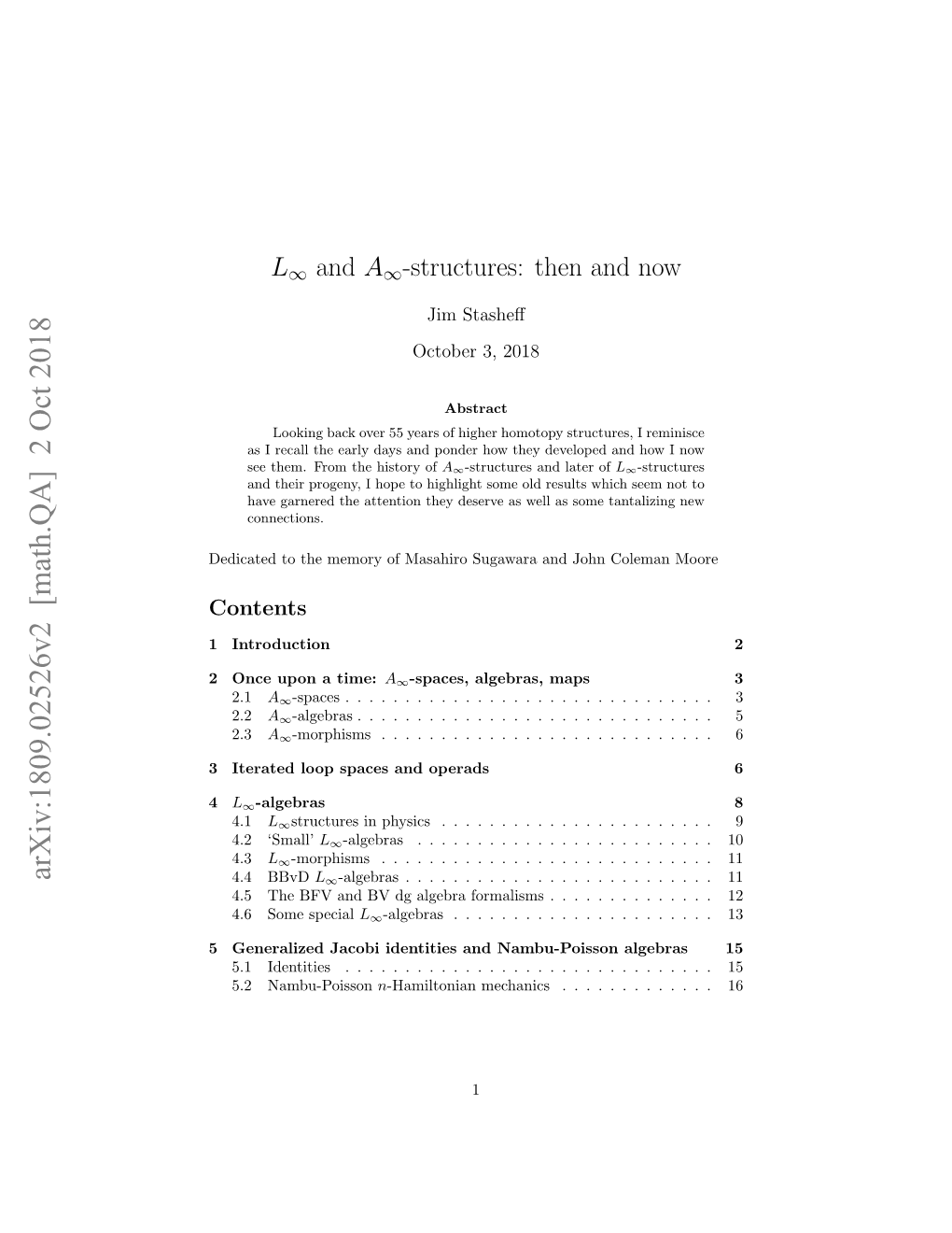 Arxiv:1809.02526V2 [Math.QA] 2 Oct 2018 4.4 Bbvd L∞-Algebras