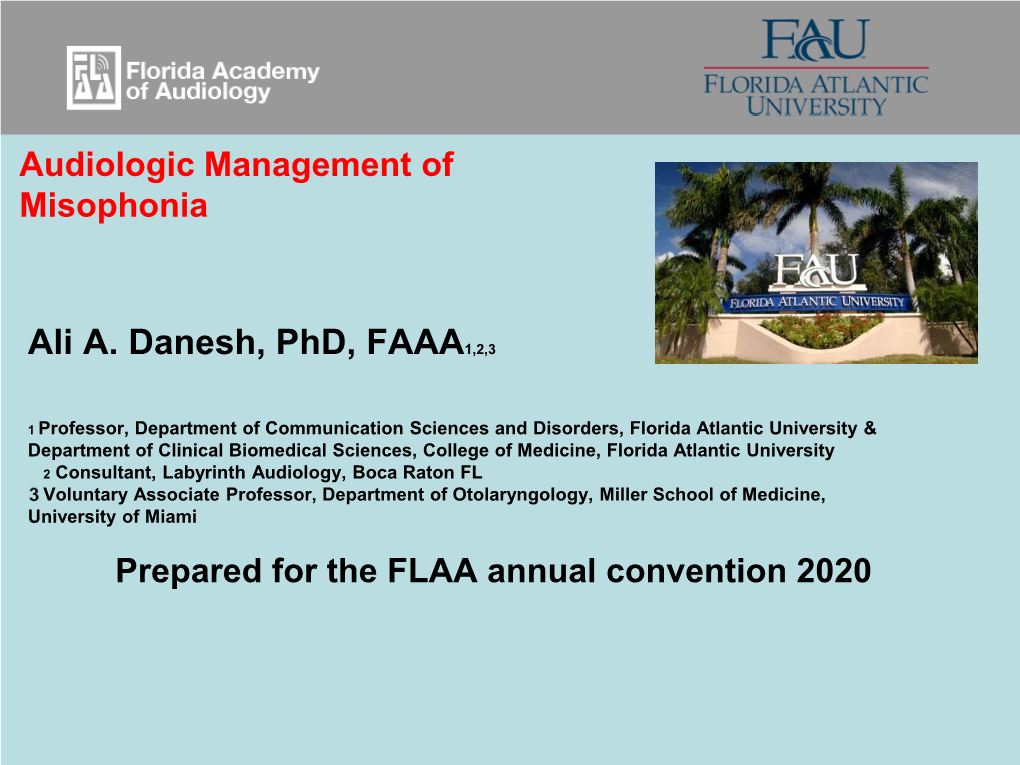 Ali A. Danesh, Phd, FAAA1,2,3