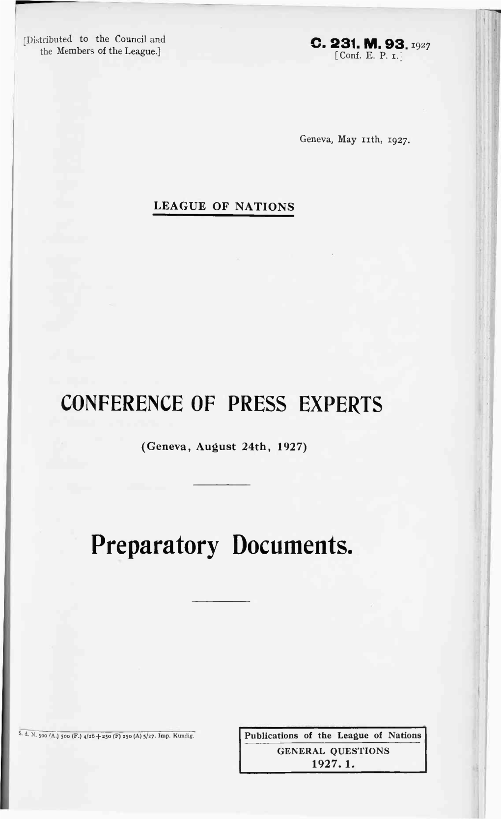 Preparatory Documents