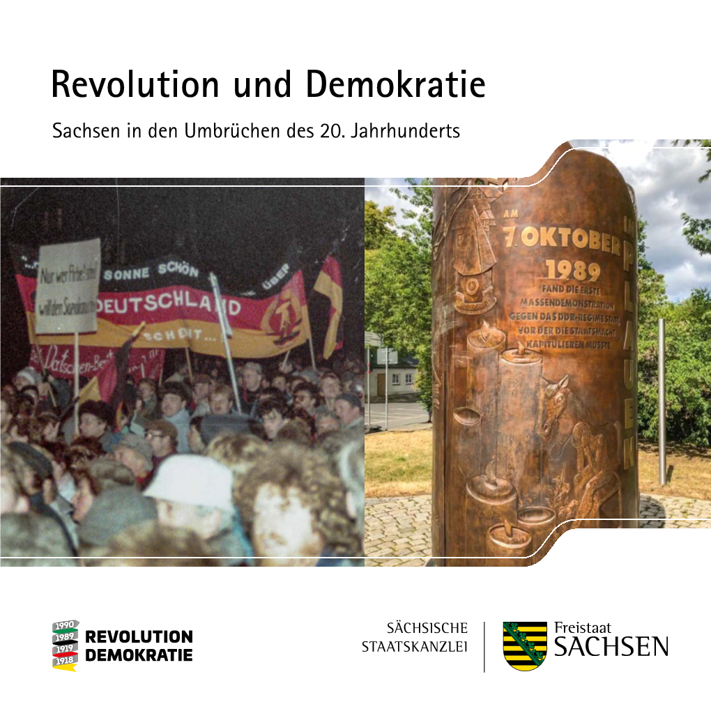 Revolution Und Demokratie Sachsen in Den Umbrüchen Des 20