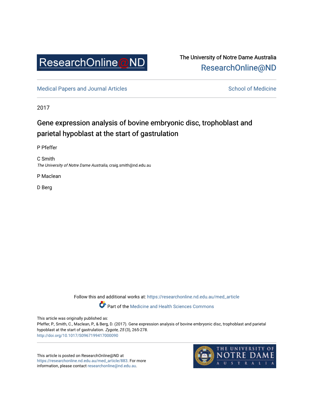 Gene Expression Analysis of Bovine Embryonic Disc, Trophoblast and Parietal Hypoblast at the Start of Gastrulation