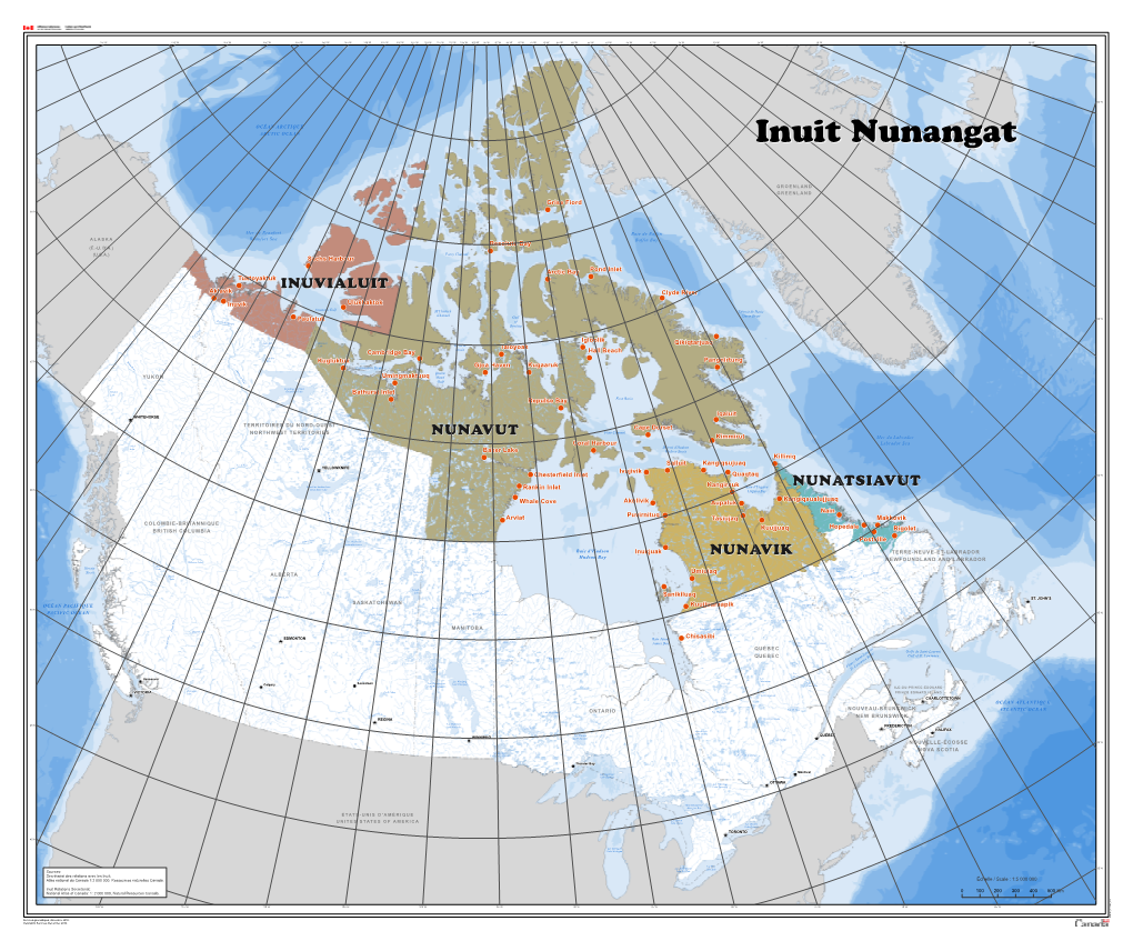 Inuvialuit Nunavut Nunavik Nunatsiavut