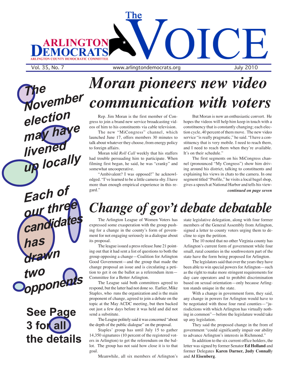 Moran Pioneers New Video Communication with Voters
