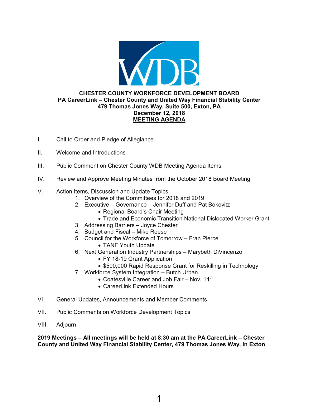 Chester County Workforce Investment Board