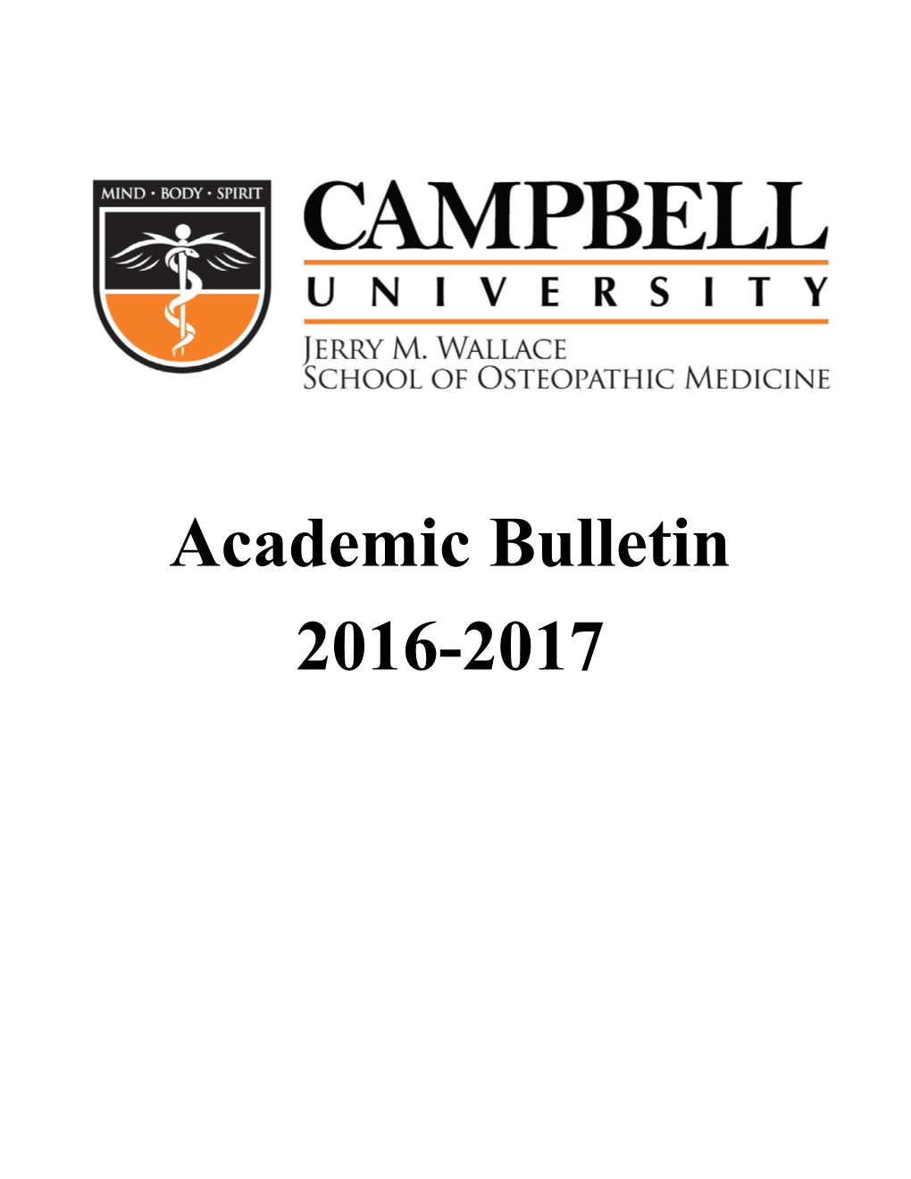 Academic Bulletin 2016-2017