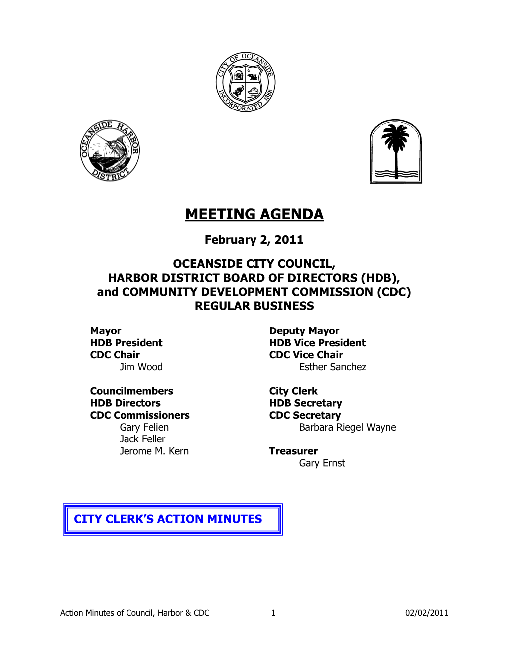 Meeting Agenda