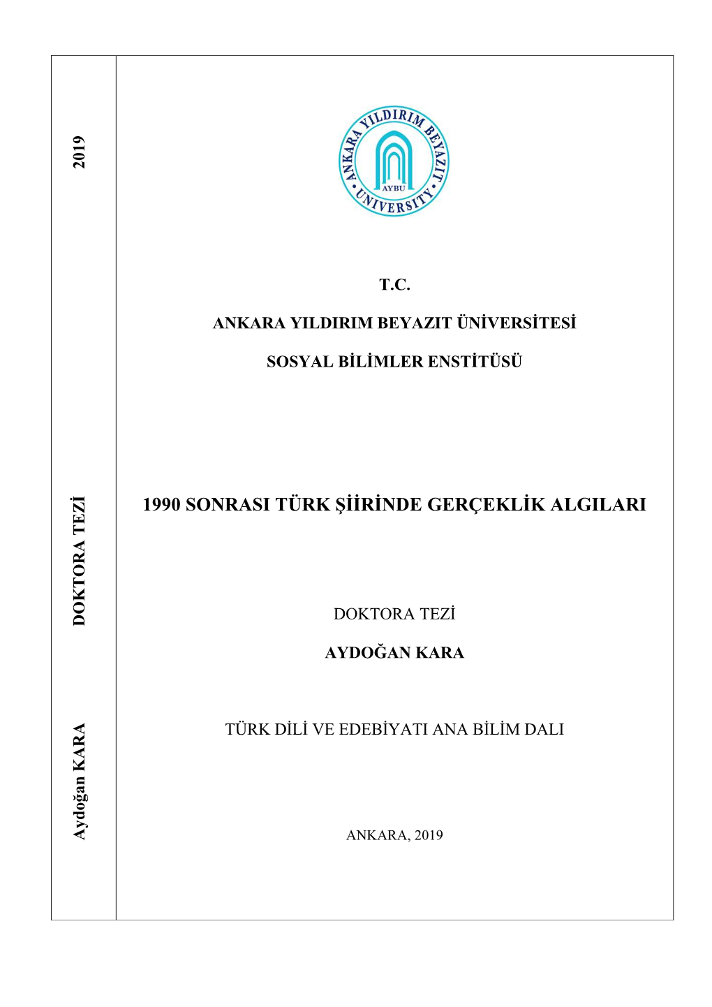 1990 Sonrasi Türk Şiirinde Gerçeklik Algilari