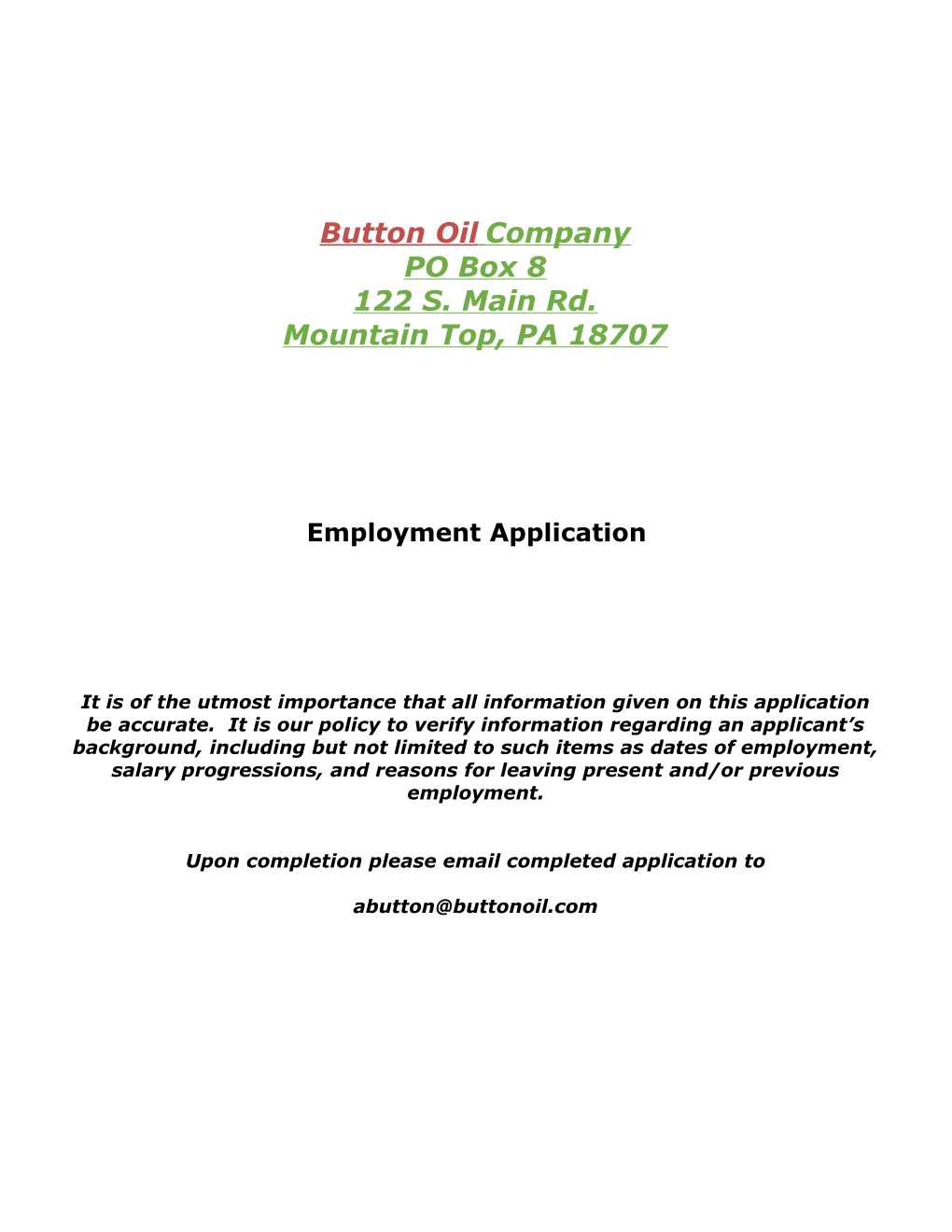 Button Oil Company